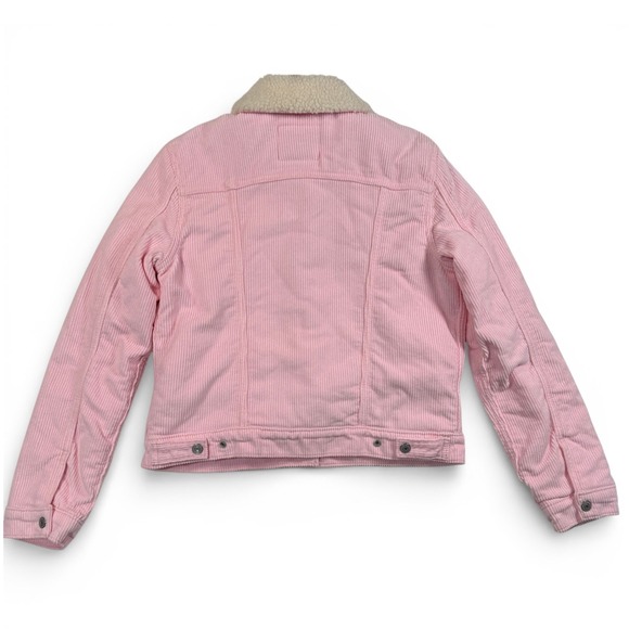 Levis Womens Pink Corduroy Sherpa Lined Original Trucker Jacket Small NEW NWT - Picture 2 of 16